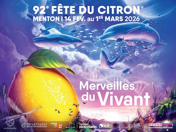 2026 망통 레몬 축제 공식 포스터 / Ville de Menton