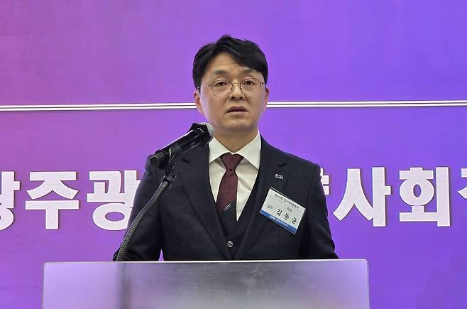 김동균 광주광역시약사회장. 사진=한상인 기자.