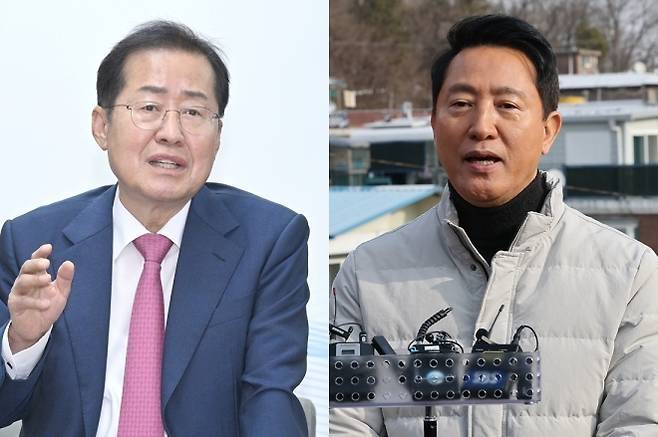 홍준표 전 대구시장과  오세훈 서울시장 [연합뉴스]
