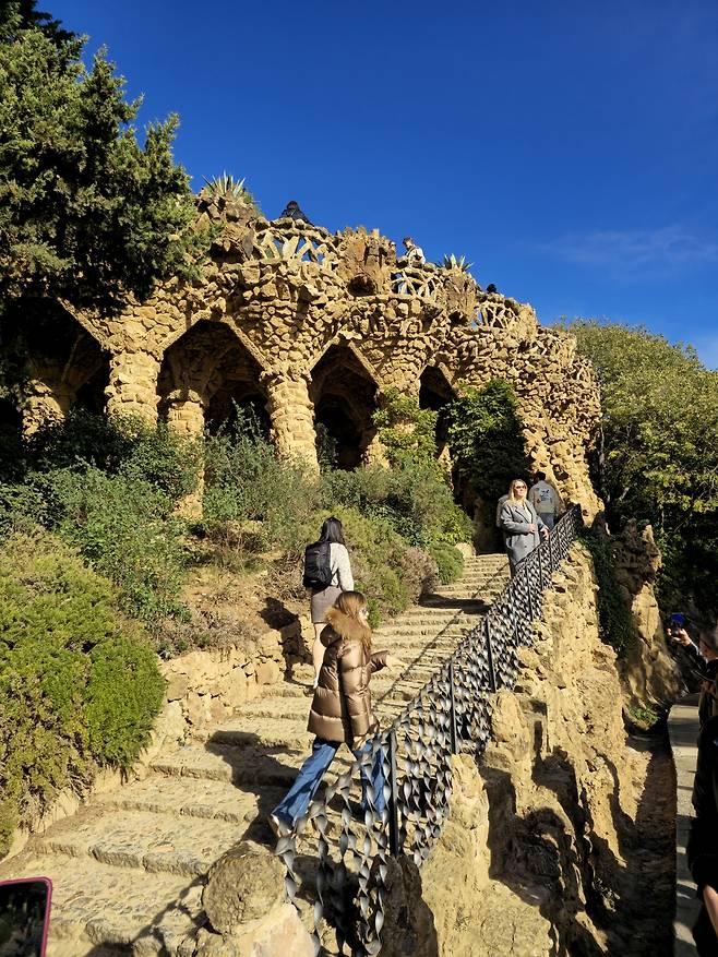 구엘 공원 기동 건축.&nbsp;