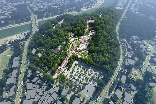 ▲ 예천읍 남산공원에 추진 중인 벅스 루미나 항공 조감도, 예천군 제공