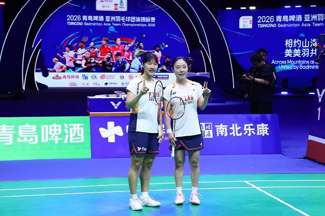 김혜정(오른쪽)-백하나. 사진제공=대한배드민턴협회