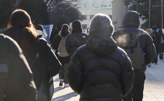 서울지역 한 대학의 학생들 모습. 연합뉴스
