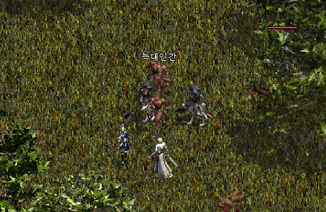 ▲ 글루디오 필드에서 많이 볼 수 있는 늑대인간과 라이칸스로프