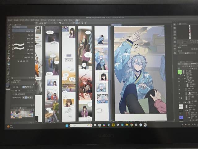 최영지 웹툰 작가의 작업 모습. 본인 제공