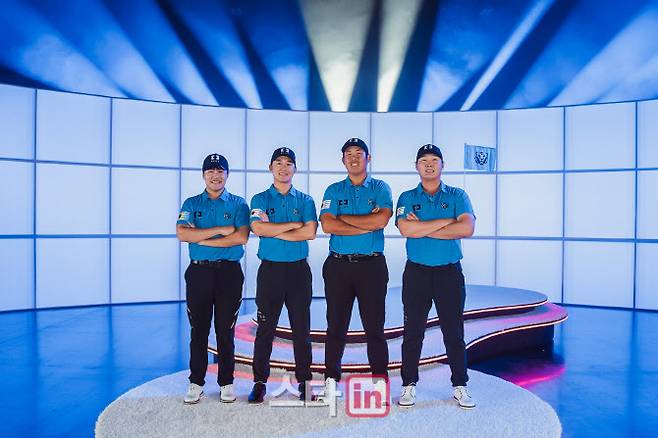 LIV골프 코리안GC팀 김민규(왼쪽부터), 송영한, 안병훈. 대니 리.(사진=LIV골프)