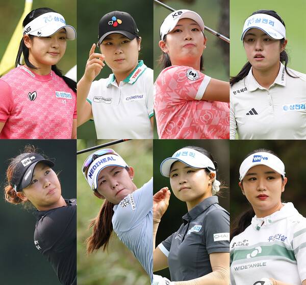 2026년 유럽여자프로골프투어(LET) 개막전 PIF 사우디 레이디스 인비테이셔널에 출전하는 미국여자프로골프(LPGA) 투어 유현조, 홍정민, 방신실, 서교림, 김민솔, 배소현, 고지원, 박혜준 프로. 사진은 2025시즌 KLPGA 투어 대회 때 모습이다. 사진제공=KLPGA (사진을 무단으로 사용하지 마십시오.)