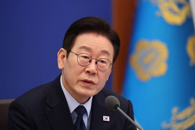 이재명 대통령이 10일 청와대에서 열린 국무회의에서 발언하고 있다. 연합뉴스