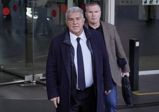 재선 행보 공식화한 라포르타 바르셀로나 회장. 사진[AFP=연합뉴스]