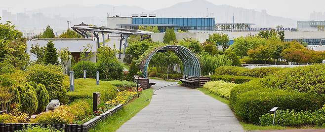 정부청사 옥상에 조성된 3.6km 길이의 옥상정원