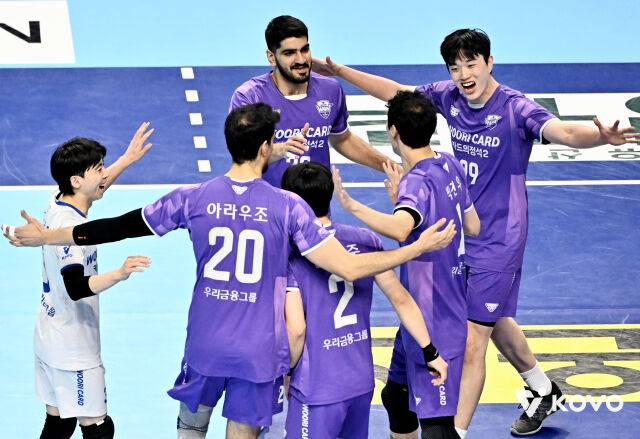 승리한 우리카드./KOVO