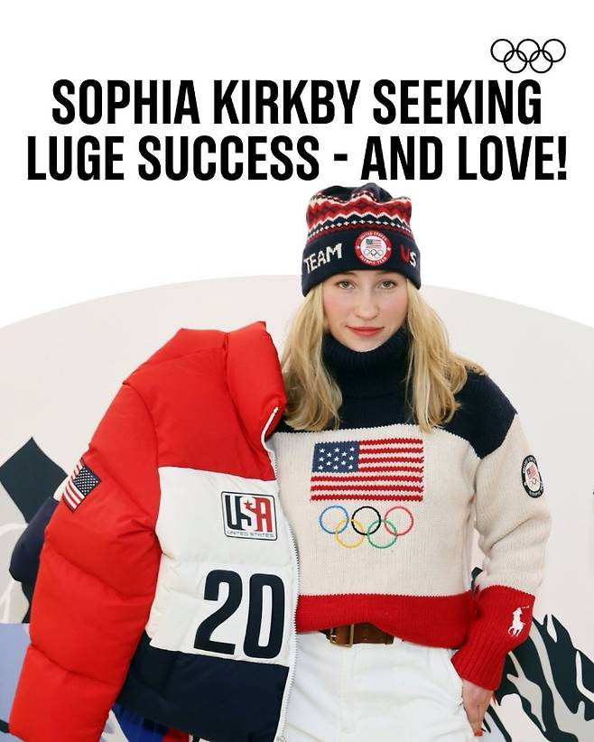 소피아 커크비. 올림픽 인스타그램