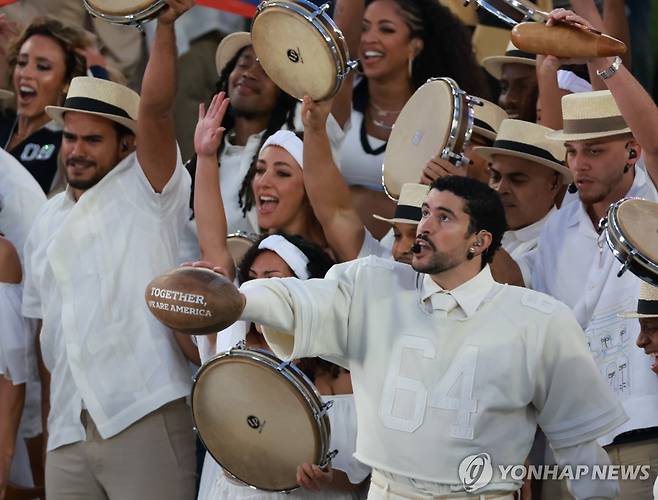 2026년 NFL 슈퍼볼 하프타임 쇼 [UPI=연합뉴스. 재판매 및 DB 금지]