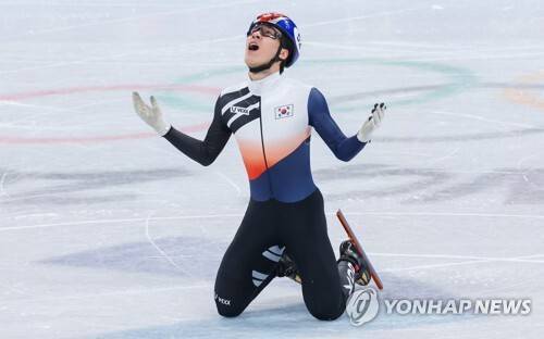 2022 베이징 동계 올림픽 당시 오심 피해를 봤던 황대헌. ⓒ연합뉴스