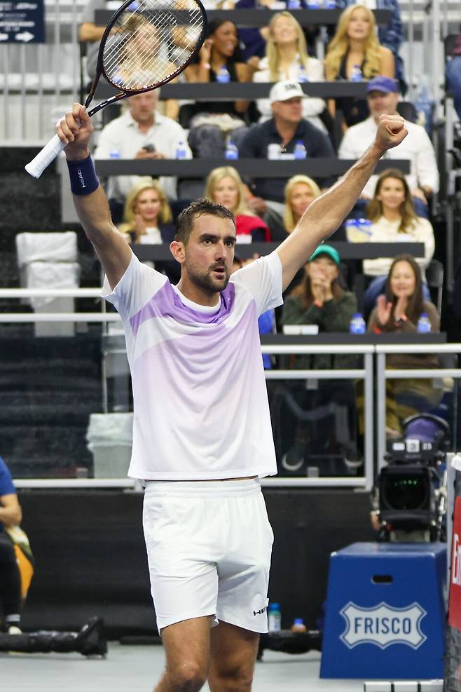600승 고지에 오르고 기뻐하는 칠리치. GettyimagesKorea