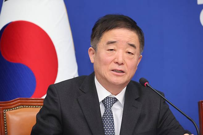 강득구 더불어민주당 최고위원이 11일 오전 서울 여의도 국회에서 열린 최고위원회의에서 발언을 하고 있다. /뉴시스