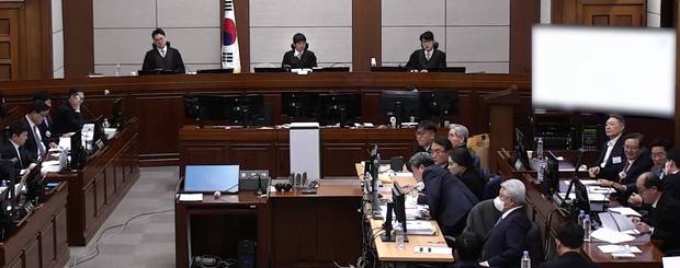 지난 1월 13일 서울 서초구 서울중앙지방법원에서 윤석열 전 대통령의 내란 우두머리 혐의 사건 결심공판이 열리고 있다. 서울중앙지방법원 제공