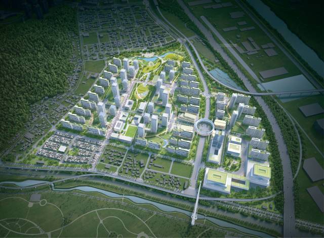 ‘도시와 자연, 사람이 공존하는 자족 복합도시’로 조성되는 가칭 증산신도시 조감도. 양산시 제공