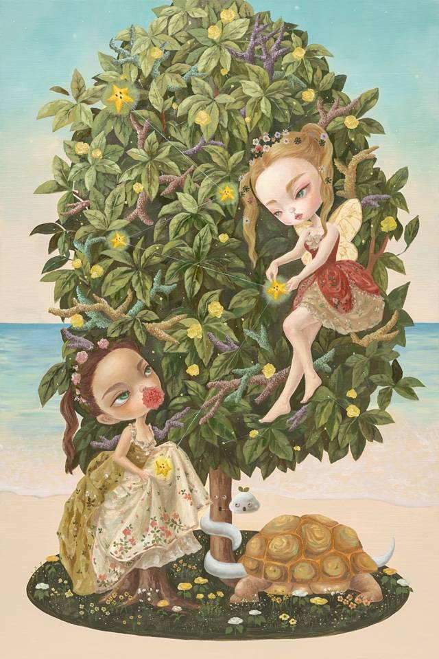 김은주 작, 'light that reachs you 닿은 별빛', 캔버스에 유채,91.0 × 60.6 cm, 2025. 키다리갤러리 제공