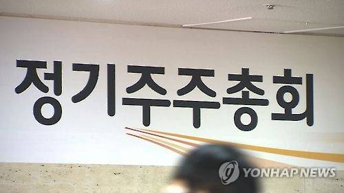 정기 주주총회[연합뉴스TV 캡처]