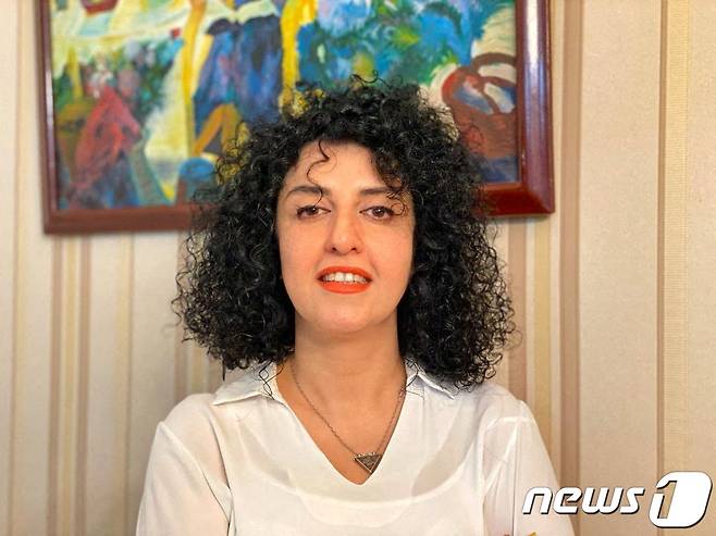 노벨평화상 수상자이자 이란의 인권운동가인 나르게스 모하마디. 2023.11.07 ⓒ 로이터=뉴스1