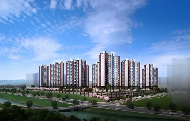 금성백조, ‘이천 중리 B3블록 금성백조 예미지’ 투시도