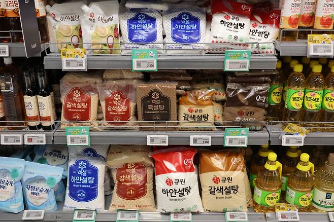 서울 시내 대형마트에 설탕 판매대 모습. 연합뉴스