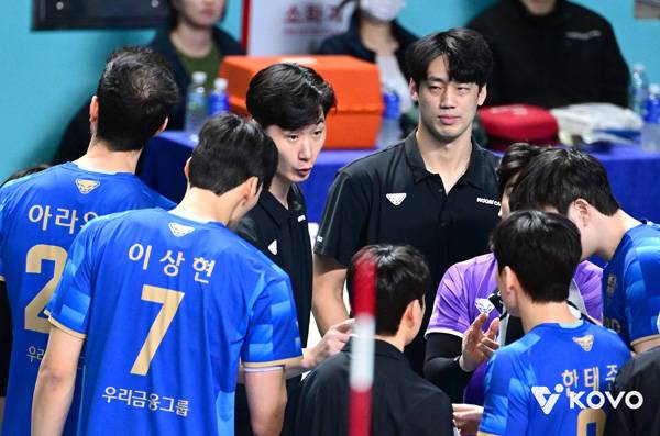 박철우 우리카드 대행은 이날 경기 공략 지점에 대해 말했다. 사진 제공= KOVO