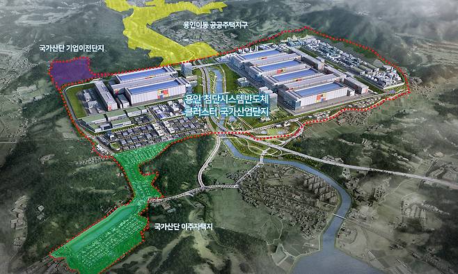 삼성전자의 용인 첨단시스템반도체 국가산단 조감도. 용인시 제공
