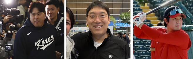 류현진, 김현수, 최정(왼쪽부터). 연합뉴스·구단 제공