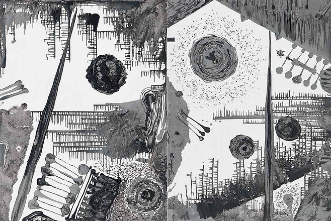 김수철 작 '소리탄생 30'(왼쪽), '소리탄생 31' [엘비엠컴퍼니 제공. 재판매 및 DB 금지]