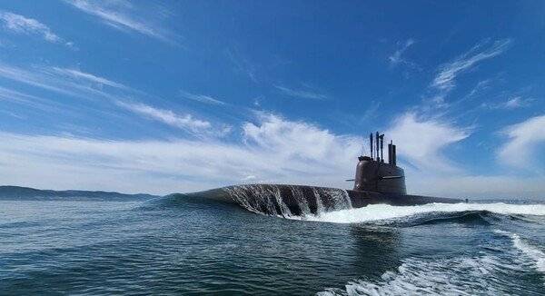 한화오션이 건조한 장보고III Batch-II 잠수함. 한화오션