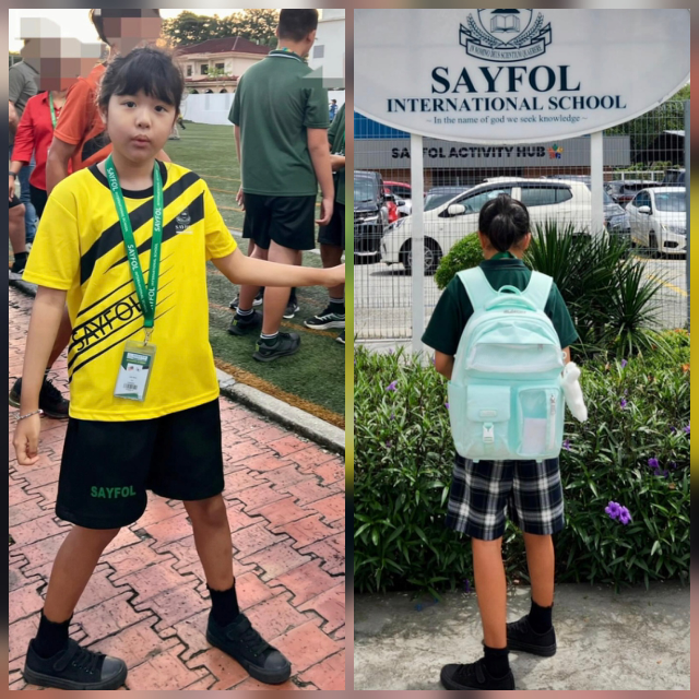 조윤희의 9살 딸이 말레이시아 국제학교에서 첫 수업을 받는 모습이 공개됐다.사진=조윤희 SNS
