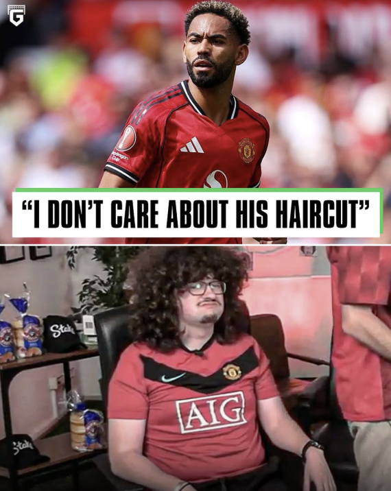 맨유 공격수 마테우스 쿠냐는 그 팬의 삭발 챌린지에 관심이 없다. GOAL