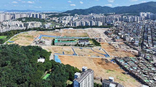 상대원2구역 재개발 정비사업 부지 전경 <성남시 제공>