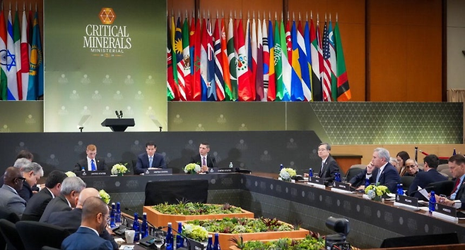 지난 4일(현지시간) 미국 워싱턴DC 국무부 청사에서 열린 핵심 광물 장관급회의. /사진=외교부