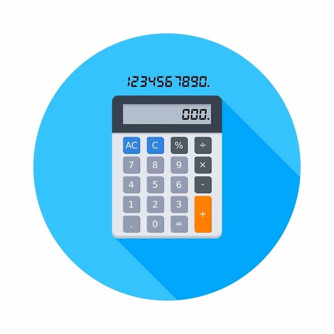 계산기 이미지. 아이클릭아트