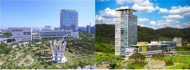 광주시청(왼쪽)과 전남도청 ⓒ광주시·전남도 제공