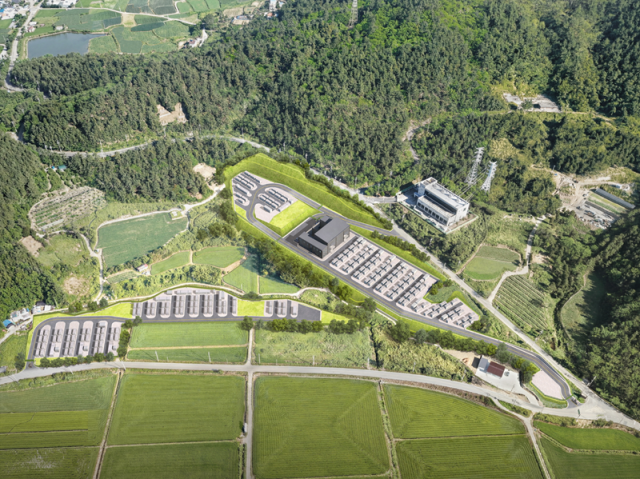 ‘2025년 제2차 ESS 중앙계약시장 경쟁입찰’에서 우선협상대상자로 선정된 진도 사업 조감도[사진=남부발전]