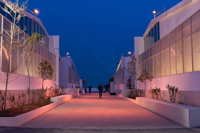 An image of the Biennale site in JAX District, Diriyah, Saudi Arabia (Photo by Alessandro Brasile, courtesy of the Diriyah Biennale Foundation)