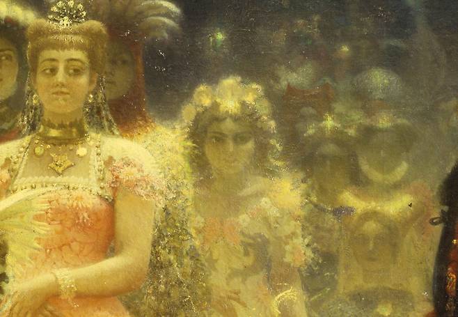 일리야 레핀, 사드코(일부 확대), 1876, 캔버스에 유채, 323x230cm, 러시아 미술관