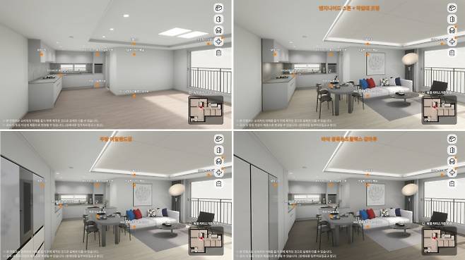 DL이앤씨가 주요 단지 분양 현장에 도입하고 있는 실시간 가상 주택 시각화 솔루션 ‘디버추얼’. DL이앤씨 제공