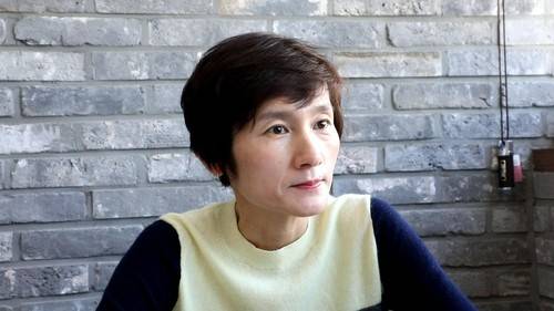 연합뉴스와 인터뷰 중인 현정화 감독 [연합뉴스 사진]