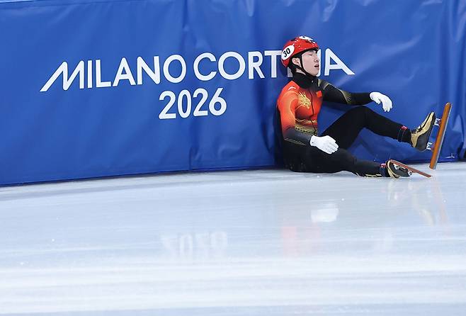 준준결승 탈락한 린샤오쥔. 사진 | 밀라노=연합뉴스