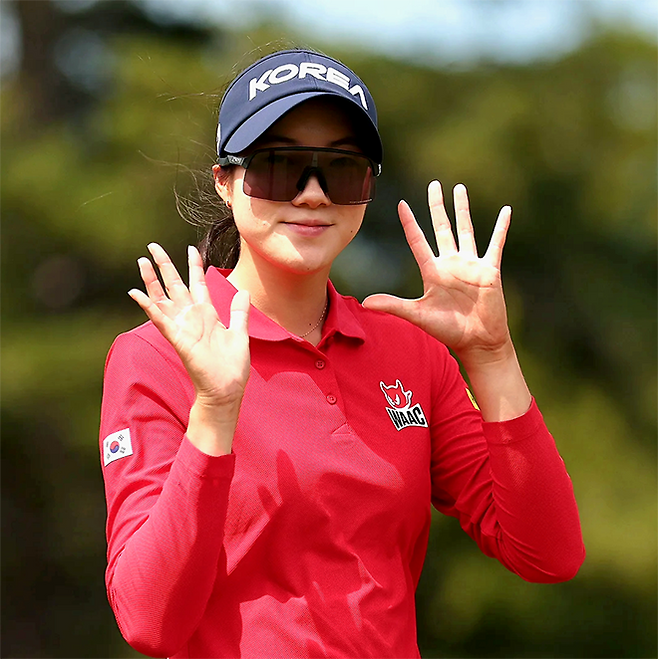 양윤서 1라운드. 사진=제8회 아시아태평양골프연맹 여자아마추어선수권대회 조직위원회 제공