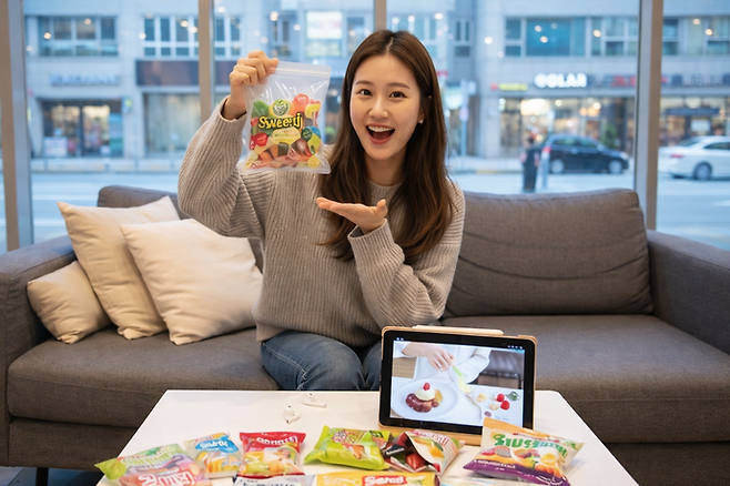 젤리를 냉동실에 넣어 얼려 먹는 '젤리얼먹'이 두바이쫀득쿠키(두쫀쿠) 열풍을 잇는 새 디저트 트렌드로 부상하고 있다. 사진=구글제미나이생성