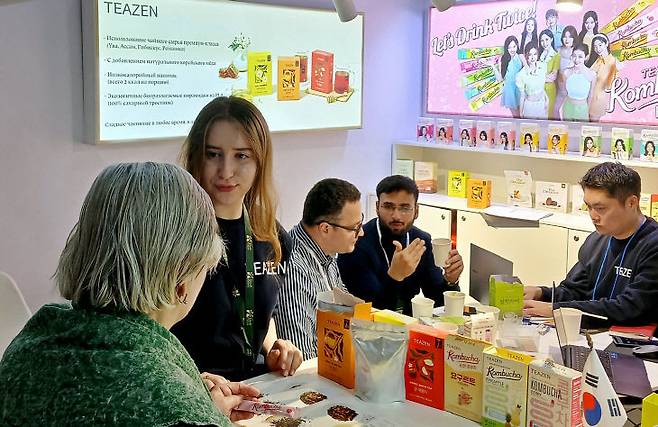 추운 러시아에도 K-푸드 인기는 '훈풍'이다. 사진=aT 제공.