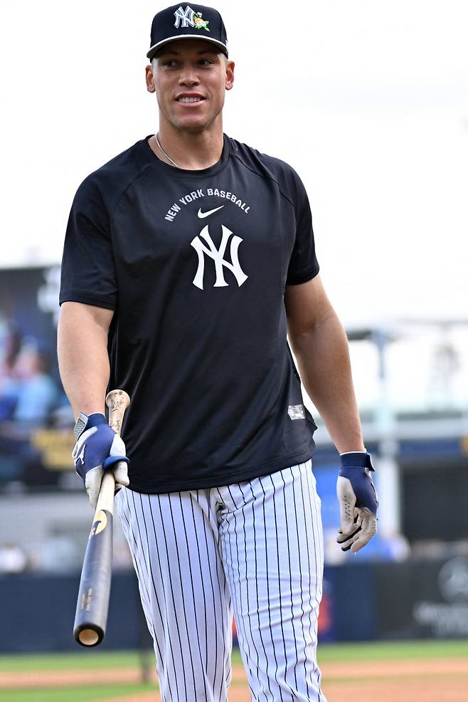 라이브배팅에 나선 저지. 연합뉴스