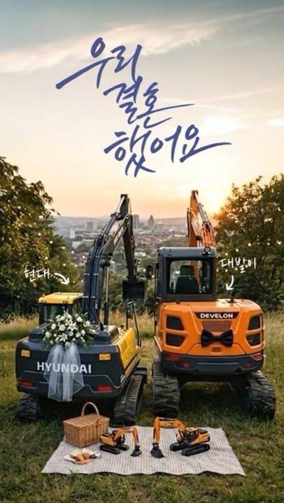 HD건설기계 광고. HD건설기계 인스타그램
