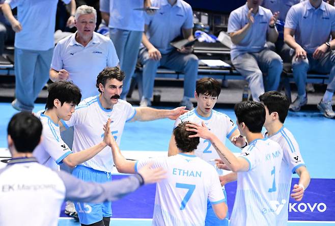 [서울=뉴시스] 남자 프로배구 대한항공. (사진=KOVO 제공). 2026.02.18. *재판매 및 DB 금지